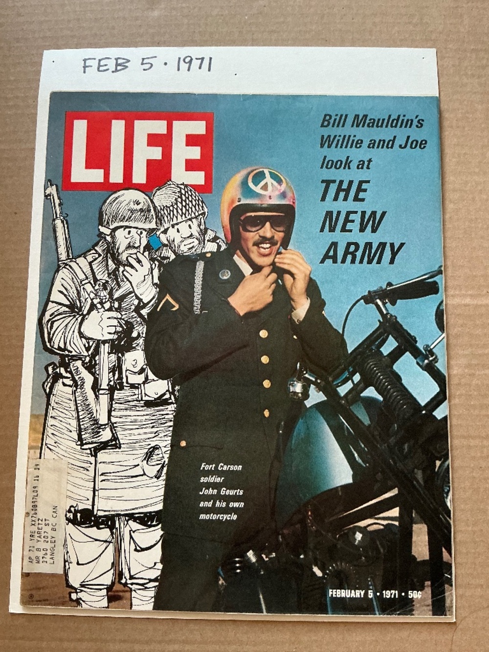 Vintage LIFE Magazine Feb 5, 1971 The New Army Cover